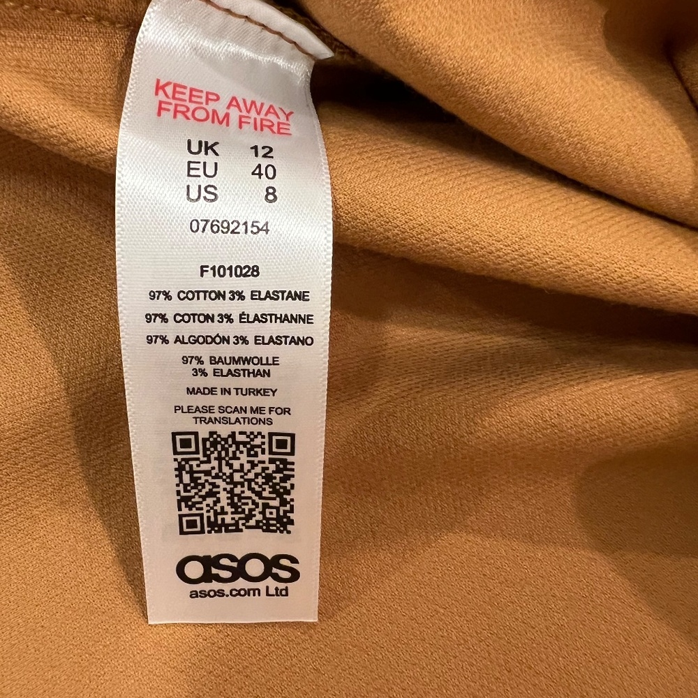 ASOS Corduroy Mustard Color Mini Skirt--US Size 8 - Picture 5 of 6